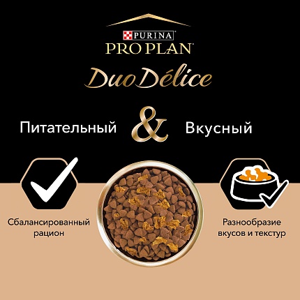 Сухой корм Pro Plan Duo Delice для взрослых собак средних и крупных пород, с говядиной 10 кг